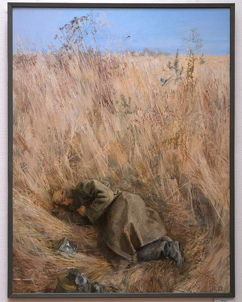 Раненый гора. Убитый солдат живопись. Картины о войне.